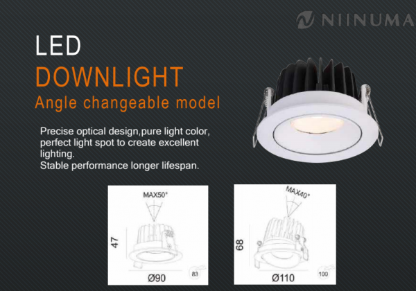 ĐÈN LED DOWNLIGHT ANGLE CHANGEABLE 18W 